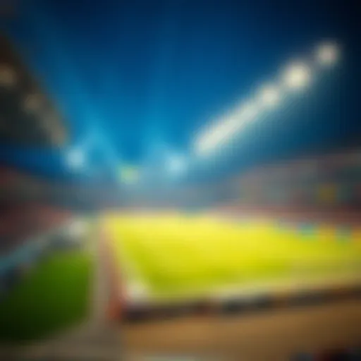 Spectacular view of a stadium during a live match