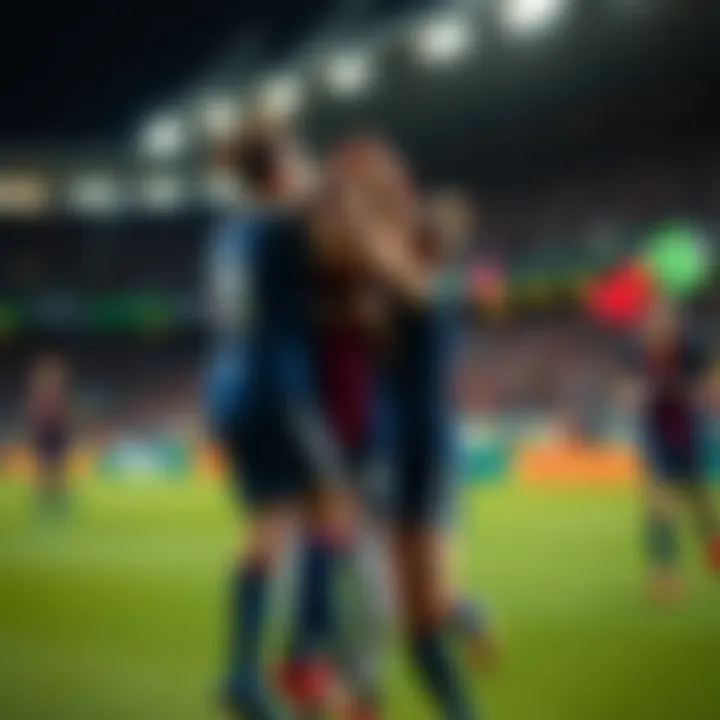 Celebration during a match