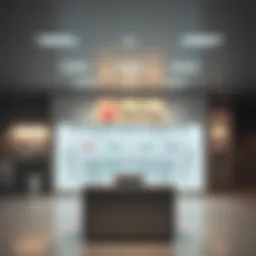 A modern bank interior showing a deposit area