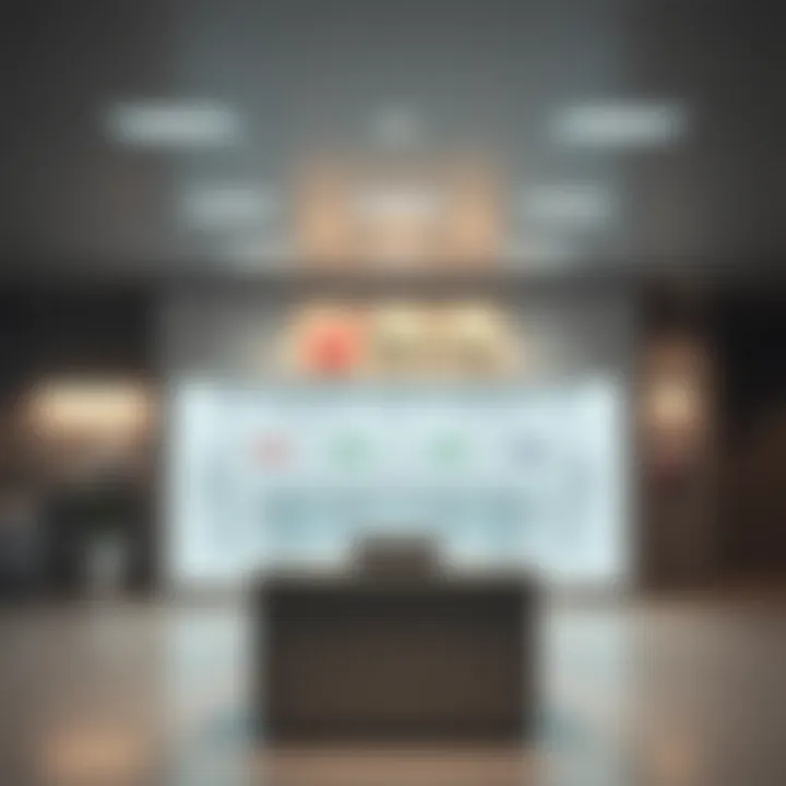 A modern bank interior showing a deposit area