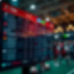 Dynamic sports betting interface displaying real-time odds