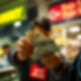 A financial transaction involving cash