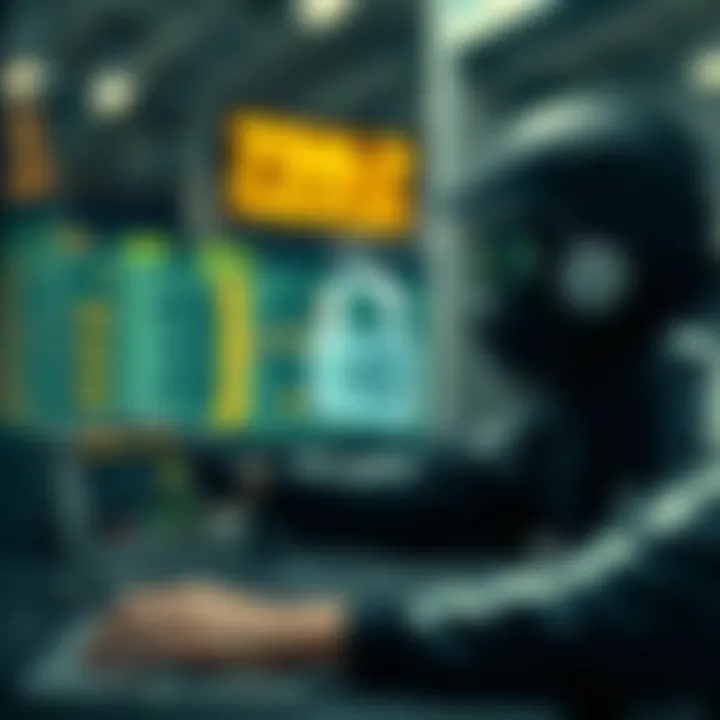 A conceptual image illustrating security in financial transactions