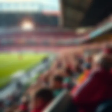 Stadium view showcasing the ambiance of a football game