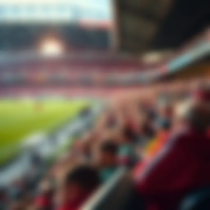 Stadium view showcasing the ambiance of a football game