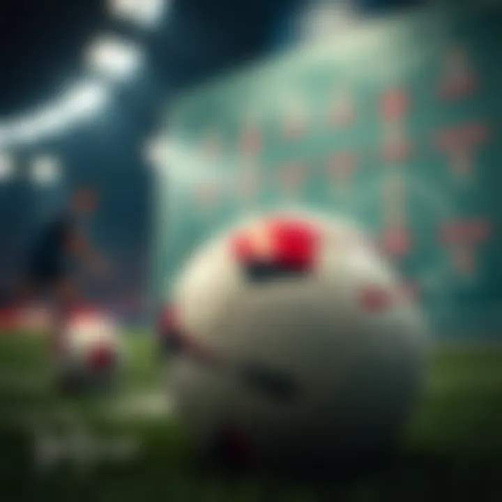 Close-up of a football and tactics board