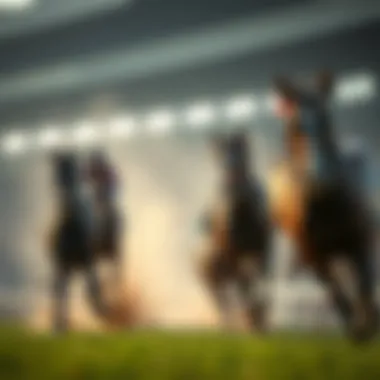 An illustration depicting the cultural differences in horse racing between countries