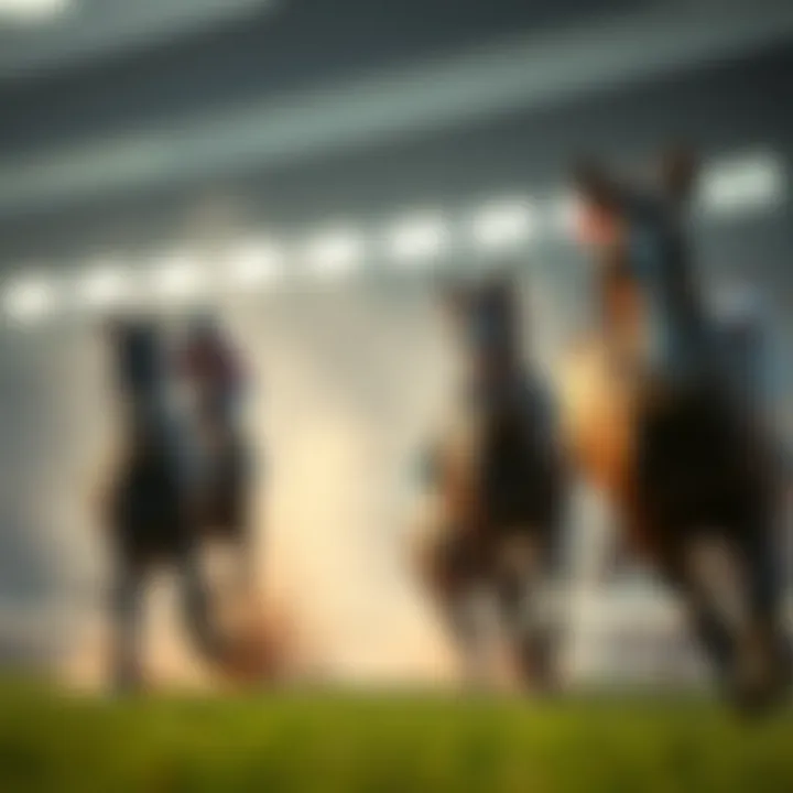 An illustration depicting the cultural differences in horse racing between countries