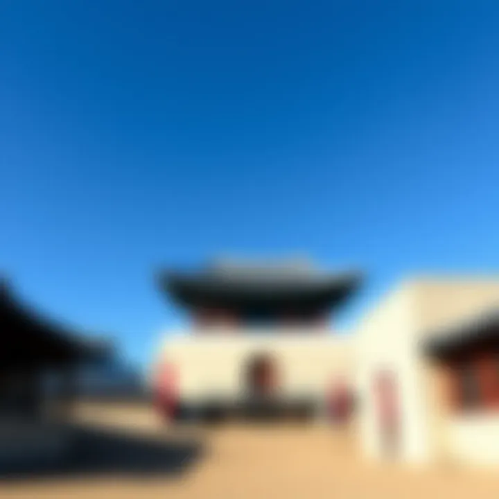 Scenic view of Gyeongju under a clear blue sky