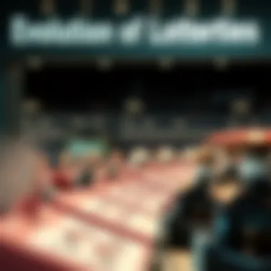 Historical timeline showcasing the evolution of lotteries