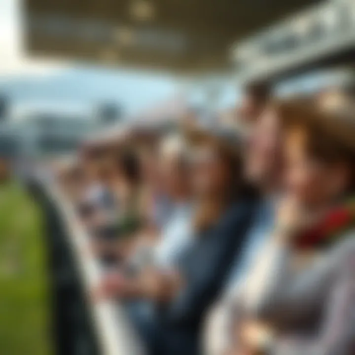 The Thrill of Audience Participation in Horse Racing Engaged audience enjoying a horse race