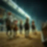 Historical depiction of horse racing in Korea