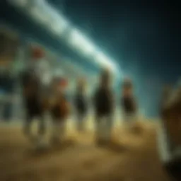 Historical depiction of horse racing in Korea