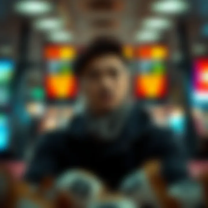 Contemplating the Jackpot A person contemplating the implications of winning a lottery jackpot