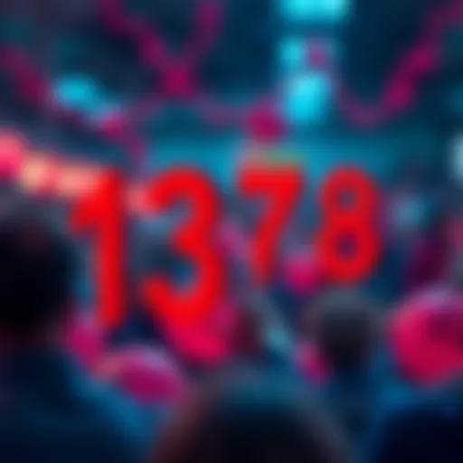 Conceptual Representation of Lottery Numbers A conceptual representation of lottery numbers being drawn