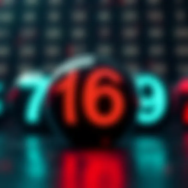 Visual representation of lottery numbers