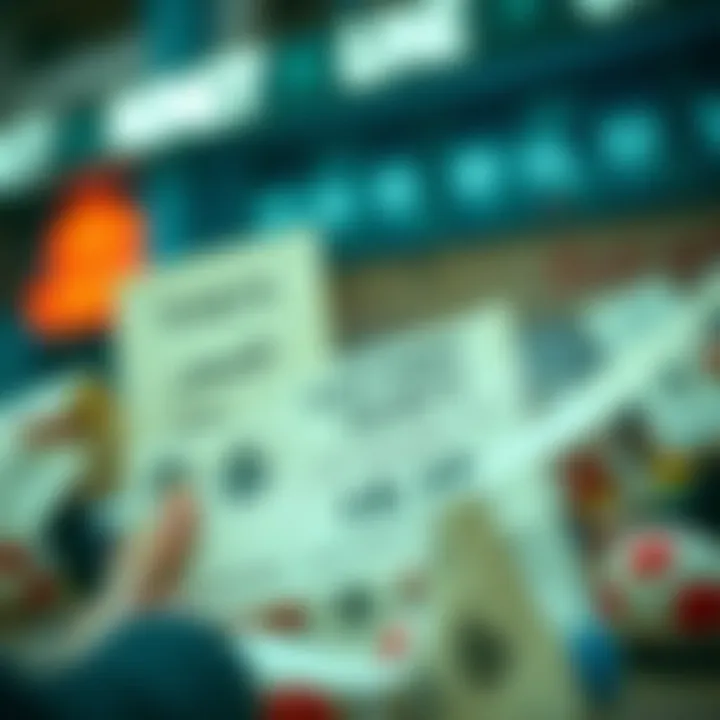 Visual depiction of lottery tickets