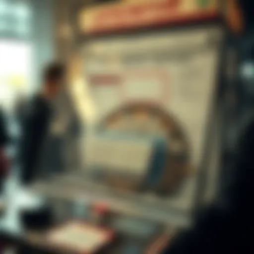 Detailed diagram of a lottery drawing machine mechanism