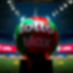 An artistic representation of the Lotto Max logo featuring vibrant colors and modern design elements.