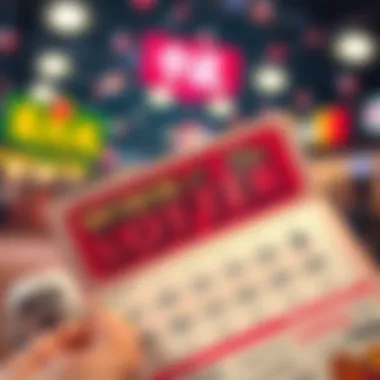 A vibrant lottery ticket showcasing the excitement of winning