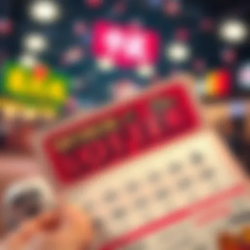 A vibrant lottery ticket showcasing the excitement of winning