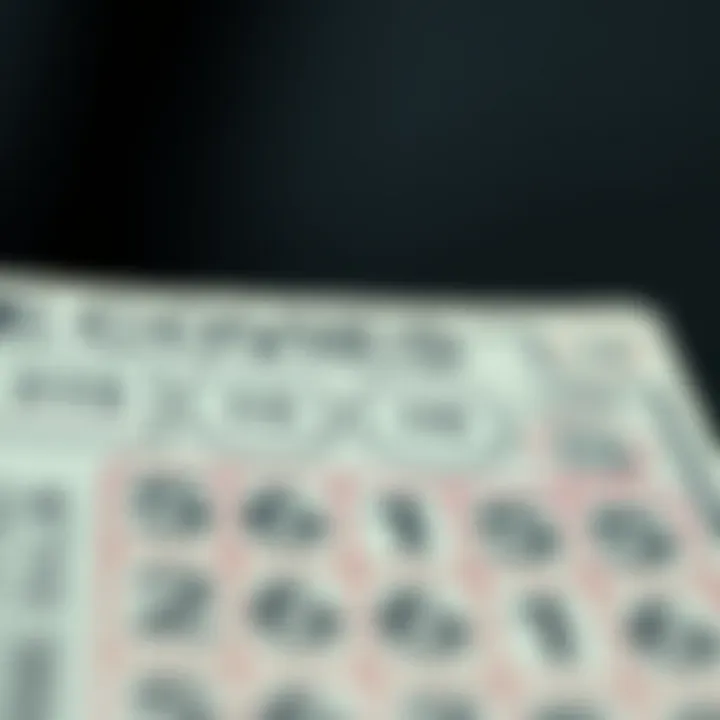 Winning Numbers on a Ticket Lottery ticket showcasing winning numbers