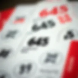 A detailed view of lottery tickets showcasing the unique design of Lotto 645.