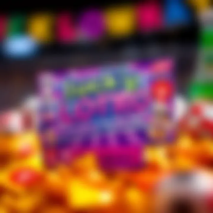 A vibrant lottery ticket for Lucky Lotto showcasing exciting graphics