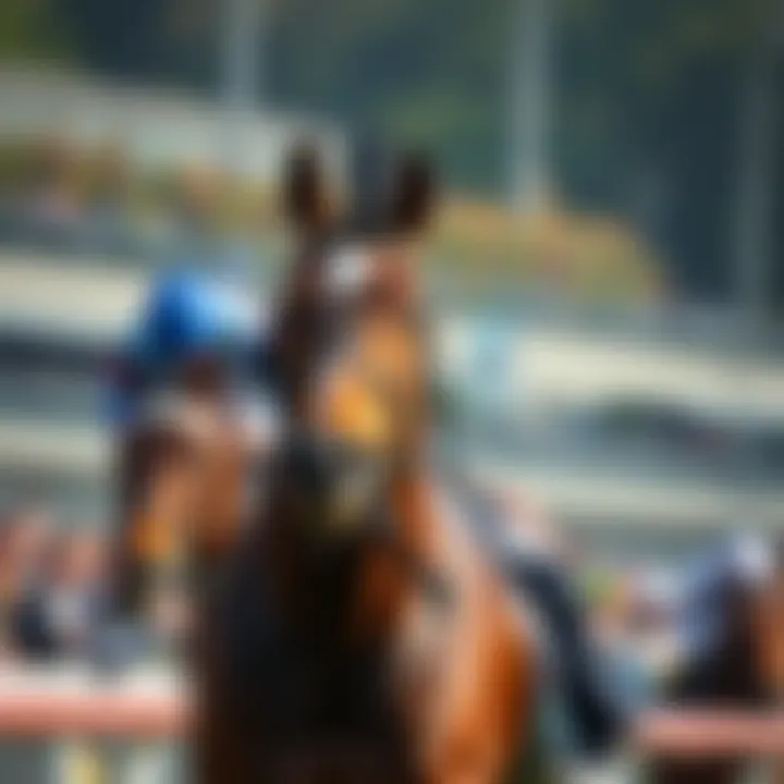 Thoroughbred Racehorse in Action Thoroughbred racehorse in action during a competition