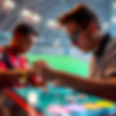 Illustration of mobile app technology impacting betting