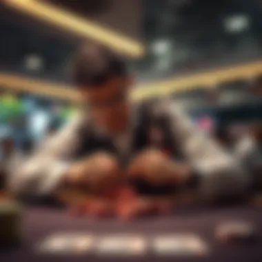 Creative illustration of strategic decision-making in gambling