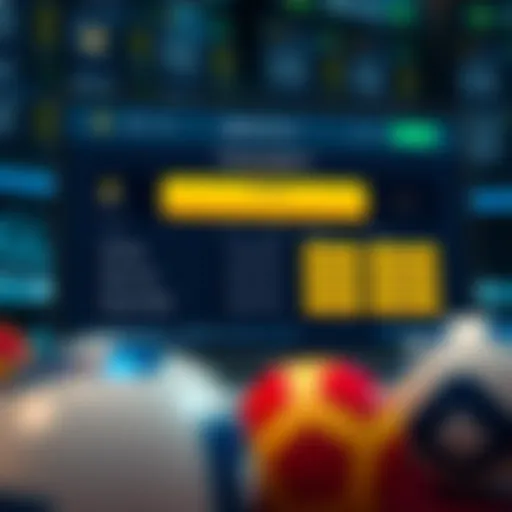 Illustration showing online betting interface with deposit options