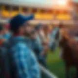 Exciting horse racing event with spectators