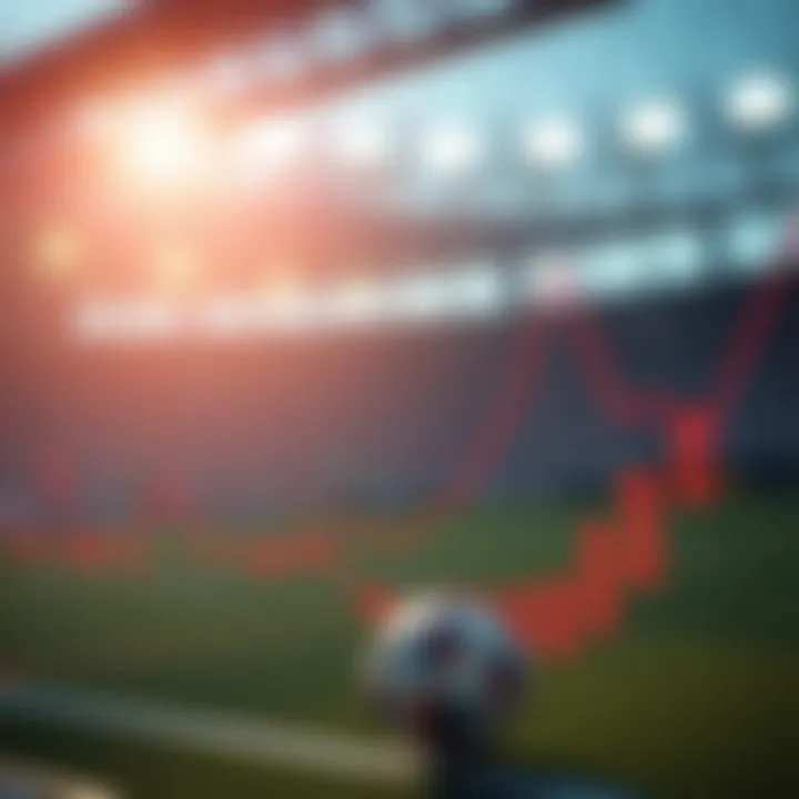 Graph depicting probability trends in sports events