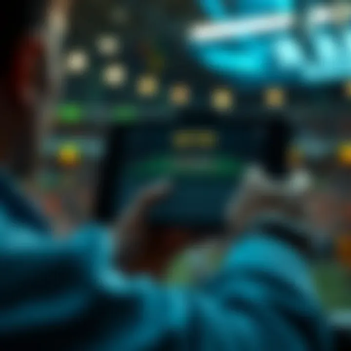 Real-time betting interface on a digital device