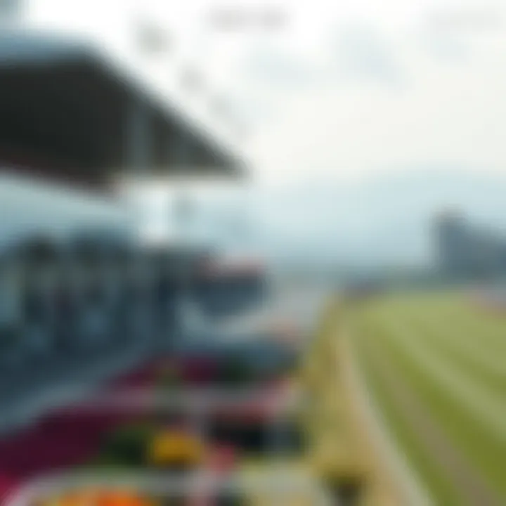 A panoramic view of the Seoul race club during a major event