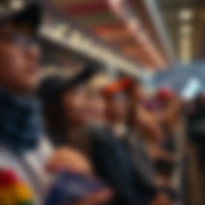 Spectators cheering at a racing event in Seoul's race club
