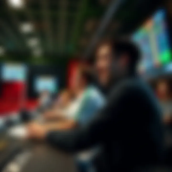 An engaging sports betting environment with enthusiastic participants