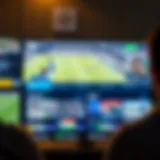 Live sports streaming platform interface