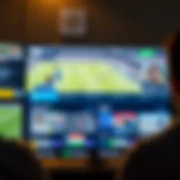 Live sports streaming platform interface