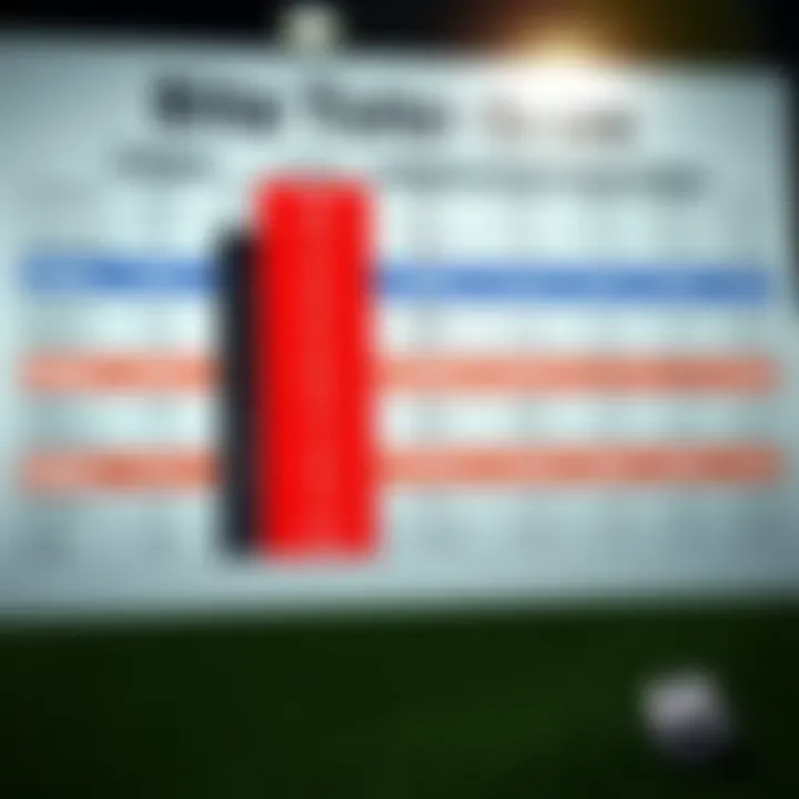 Comparison chart of various betting sites