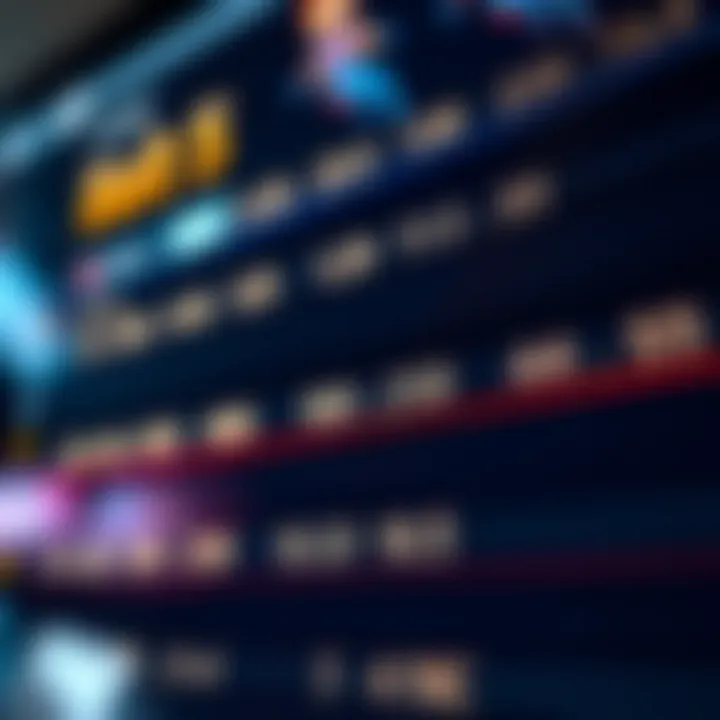 Close-up of betting odds on a digital screen