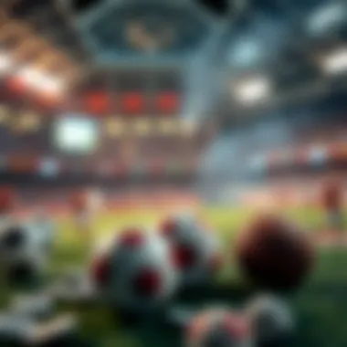 A vibrant visualization of the synergy between sports betting and lottery strategies