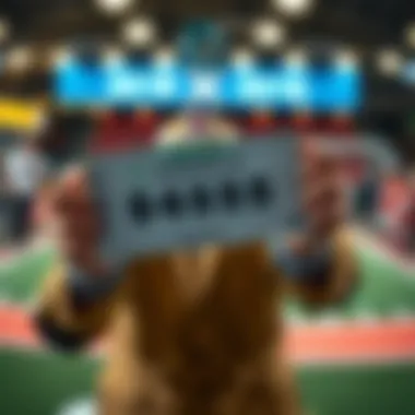 Winning lottery ticket display